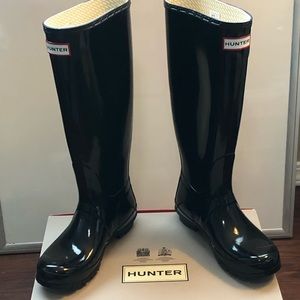 Hunter Original Gloss Rain Boot - Black US 7